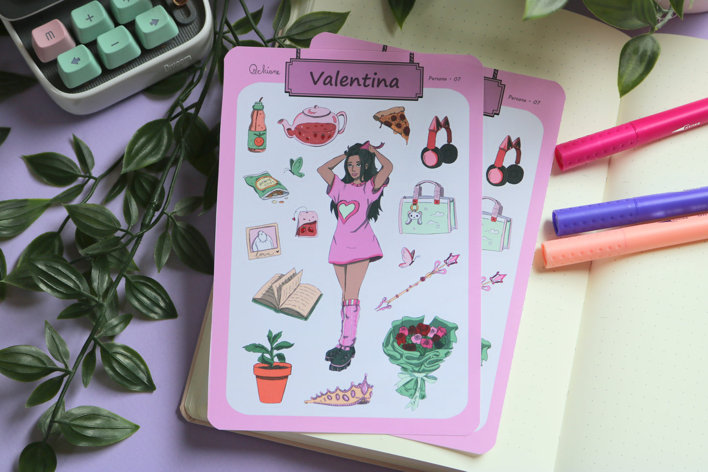 Valentina - Persona Stickersheets
