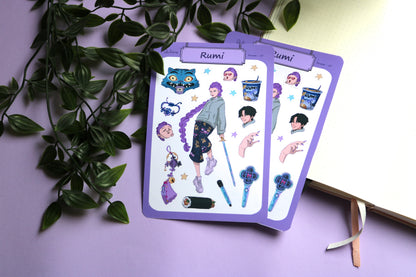 Huntrix Stickersheets - Kpop Demon Hunter