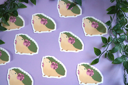 Flower Hedgehog - Animal Sticker