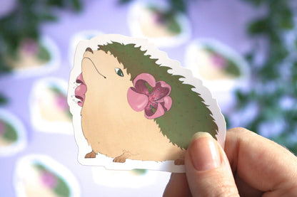 Flower Hedgehog - Animal Sticker