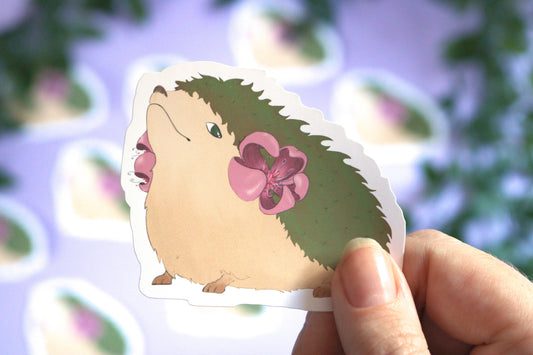 Flower Hedgehog - Animal Sticker