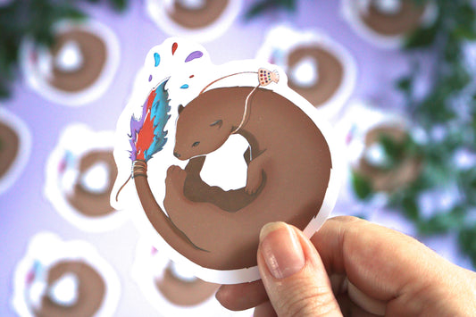 Otter Painter - Animal Stickers