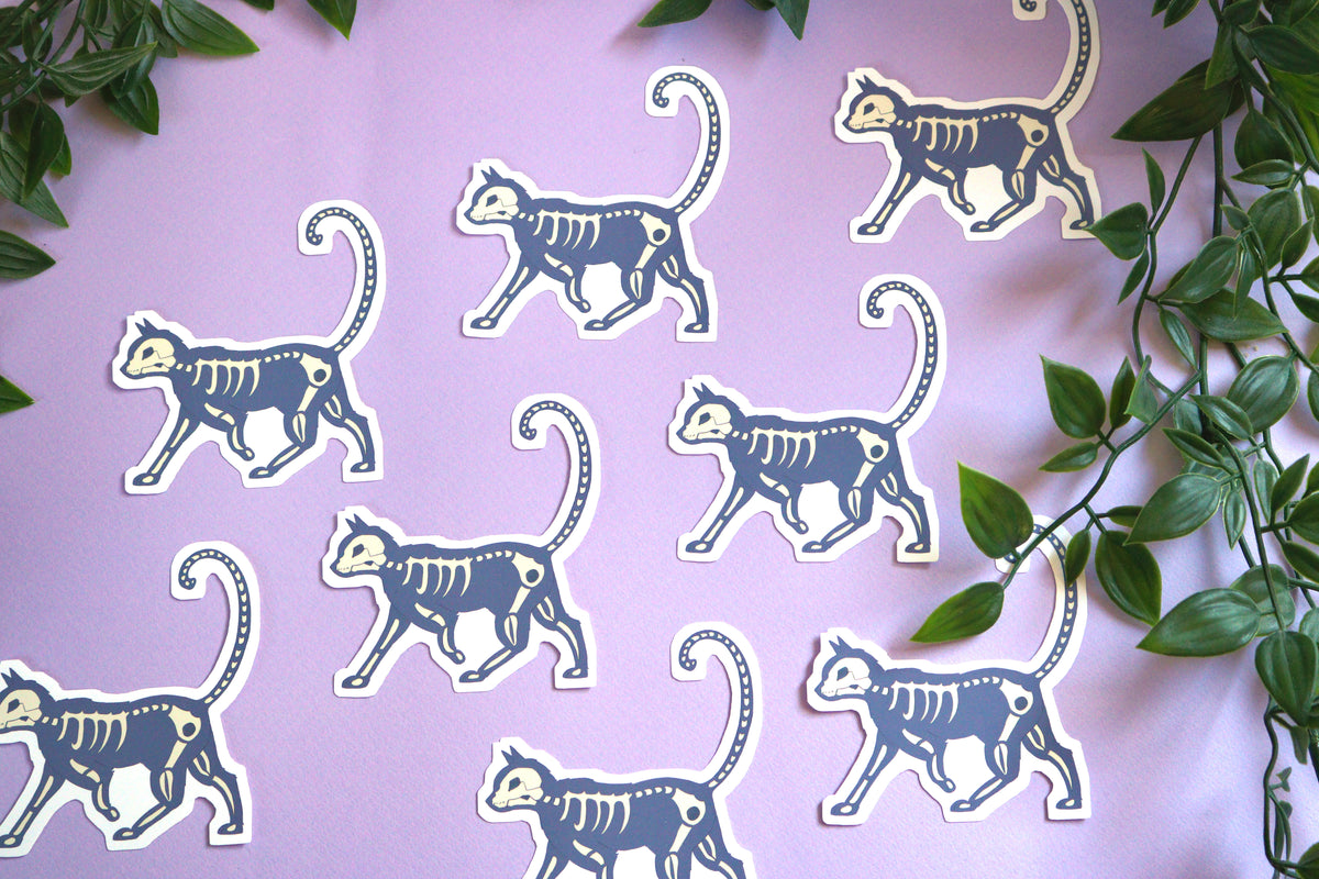 Skeleton Cat - Animal Sticker