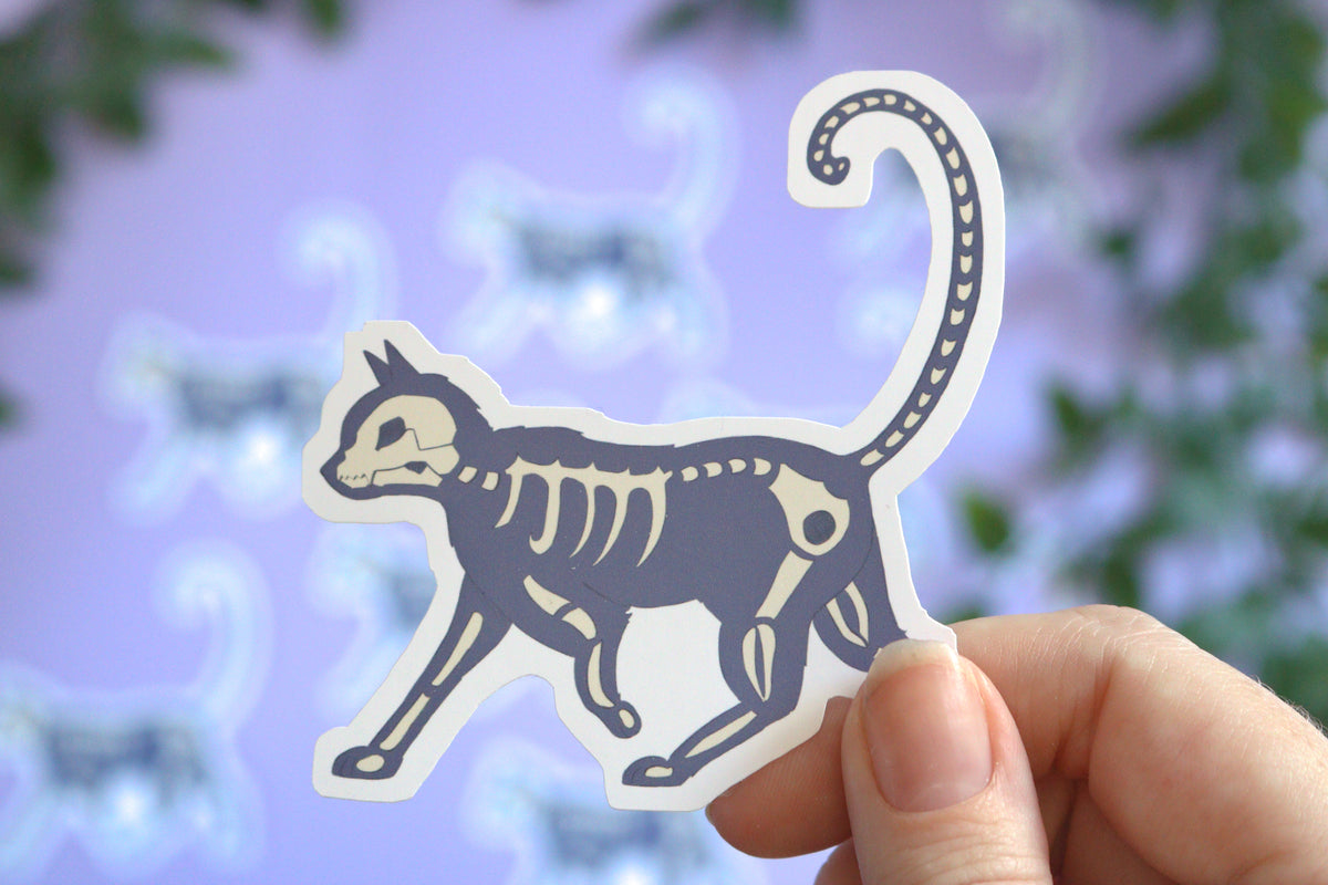 Skeleton Cat - Animal Sticker