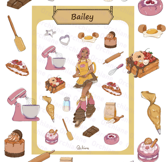 Bailey - The Pastery Chef Stickersheet
