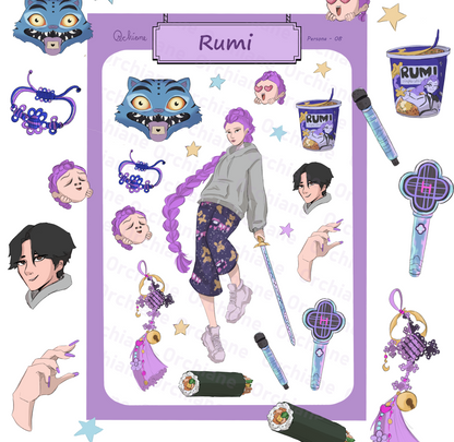 Huntrix Stickersheets - Kpop Demon Hunter
