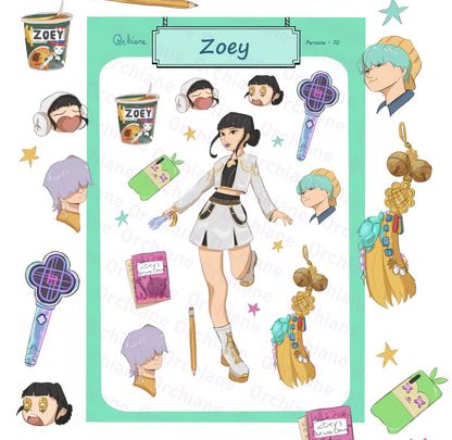 Huntrix Stickersheets - Kpop Demon Hunter