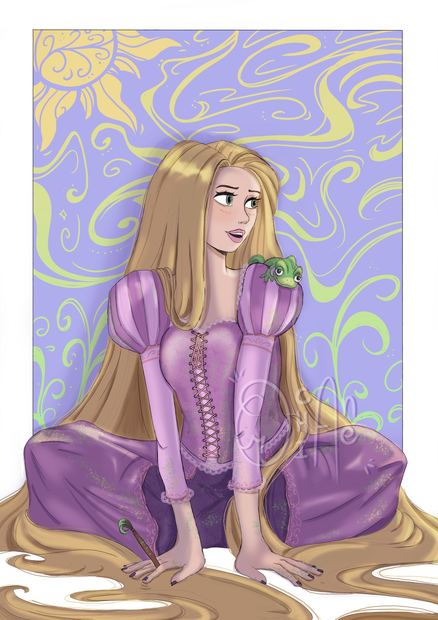Tangled Rapunzel Print