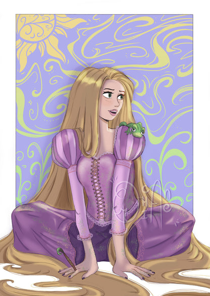 Tangled Rapunzel Print