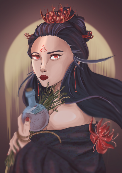 Spiderlily Healer Print